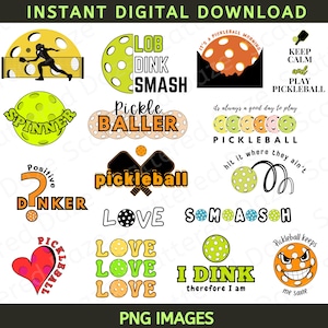 Pickleball PNG bundle, pickleball digital download, pickleball tshirt design, pickleball images, pickleball design