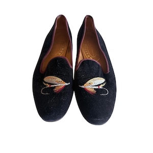 mens embroidered dress shoes Velvet Loafer/Slipper Shoe Custom