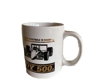 Coffee Mug White Indy 500 80th Anniversary 1996 Racing Souvenir