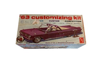 Vintage AMT '63 Customizing Kit Imperial Convertible Model 3 In 1 Stock/Custom/C
