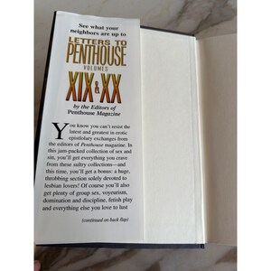 Warner Books Hardcover Black Letters to Penthouse XIX & XX Special 2-in-1 Ed afbeelding 2