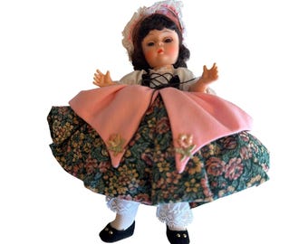Madame Alexander Doll Pink Lady Lee 442 Vintage Folk Costume Original Box Brown