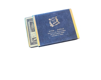 Brown & Bigelow Playing Cards Blue Gold WFBM Muzak Music Instruments Double Deck