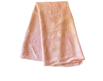 Tablecloth Pink Vintage Damask Floral Linen Woven Rectangular Classic