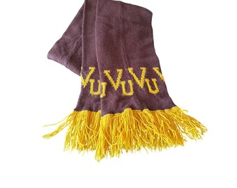 BJ Crafts Scarf Brown Gold VU Vintage Knit