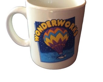 Wonderworks Hot Air Balloon Ceramic Mug Vintage 80s