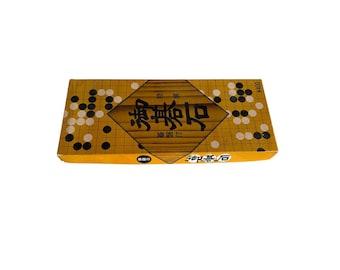 Vintage Japanese Go Game Set Black White Stones Folding Board Igo Strategy Game