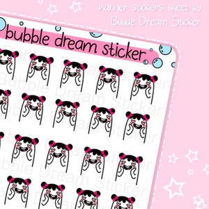 Lovestruck  Planner Sticker sheet, Inlove Stickers, Emoji Stickers, Emoji Planner Stickers, Emotion Planner Stickers, Character Sticker