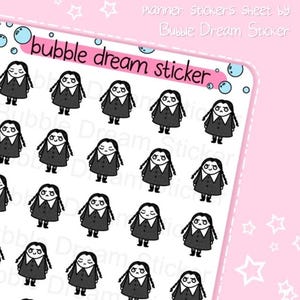 MOODY GIRL Sticker sheet, Sunday Monday Wednesday Sticker sheet, Emoji, Emotion Planner Stickers, Character Sticker, Mood Planner Sticke