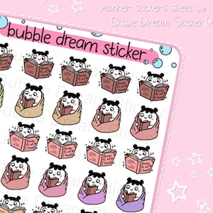 Book Lover Sticker Sheet, Cozy Reading Stickers
