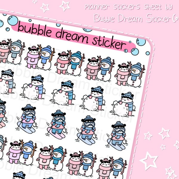 Snow day stickers, winter planner sticker, winter outfits, winter activity, snowman stickers, weather, Erin Condren Stickers, Emoti Stickers