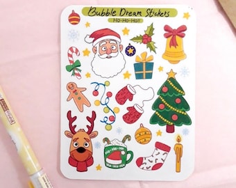 Weihnachten StickerBogen | Bullet Journal Stickers, Planer Sticker, Scrapbook Stickers, Winter Stickers, Weihnachten Sticker, Geschenk Sticker