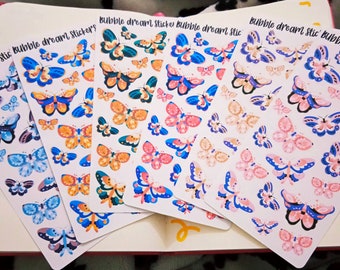 Butterflies Sticker Sheet | Bullet Journal Stickers, Planner Stickers, Scrapbook Stickers, Journal Stickers, Butterflies Stickers, Animals