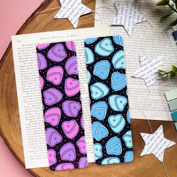 Heart Cake Bookmarks | Gift For Book Lovers, Personalized Bookmark, Reader Accessory, Romance Reader, Valentine's Day, Bookworm Reader