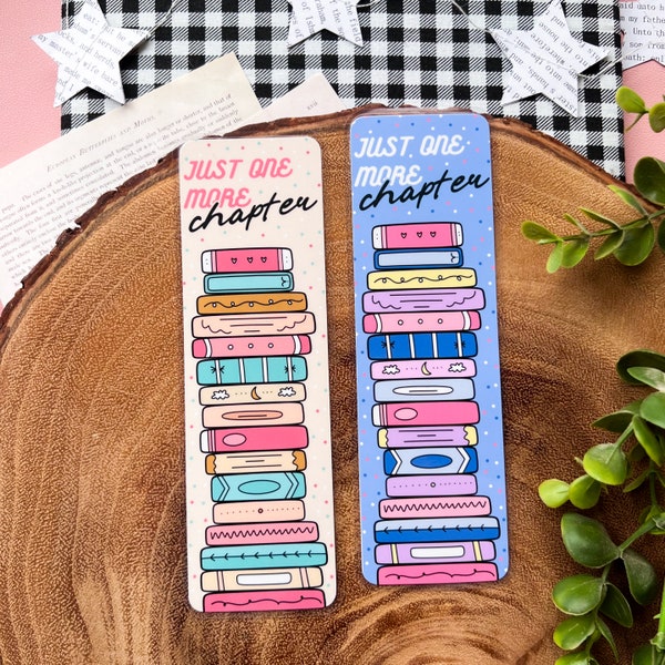 Just One More Chapter Bookmark | Gift For Book Lover, Personalized Reader Gift, Handmade Set of Bookmarks, Bookish Love, Beach Reads, Moon