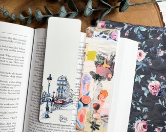 Paris, Collage Aesthietic Bookmark Collection | Gift For Book Lovers | Cute | Personalized | Reader | Tassel | Laminate | Handmade