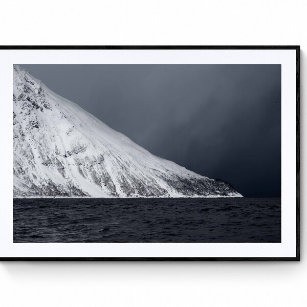 Tableau d'une photo prise dans un fjord des Alpes de Lyngen, Scandinavian, fine art, tirage photo de grande qualité, impression d'art