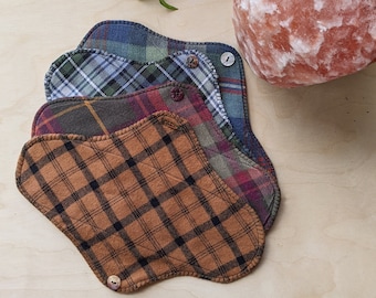 Reusable Cloth Pad 100% Cotton Upcycled Flannel