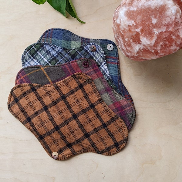 Reusable Cloth Pad 100% Cotton Upcycled Flannel