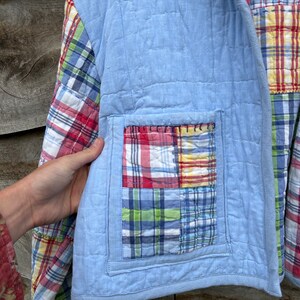 100% Cotton Cropped Recycled Quilt Coat image 2