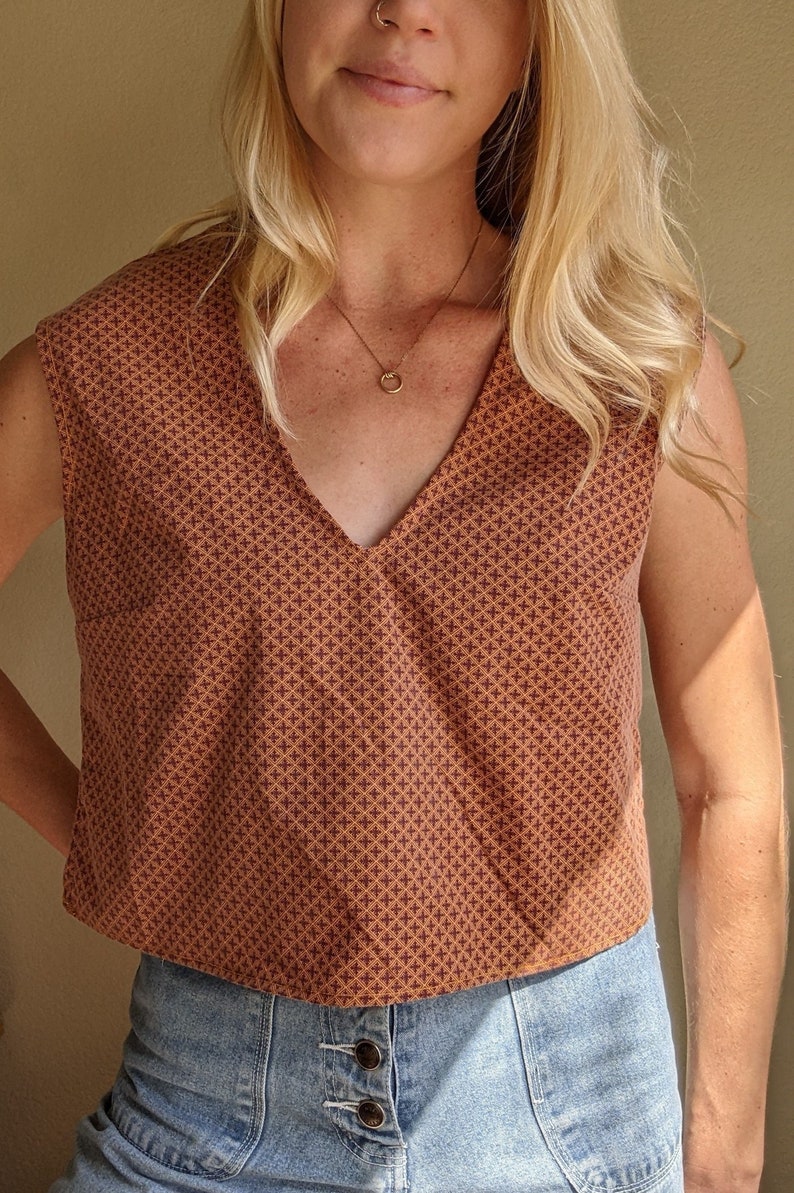 Upcycled Vintage Cotton Blouse image 1