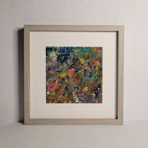 Abstract Rainbow, Multicolour Painting, Jackson Pollock Style Acrylic Painting, Abstract, Fine Art, Wall Art, Canvas Art, Home Deco