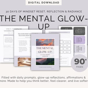 Cuaderno de ejercicios para el bienestar mental / Desafío de mentalidad de 30 días / Diario imprimible en PDF / Cuaderno de ejercicios para el bienestar mental, la autorreflexión y el crecimiento personal