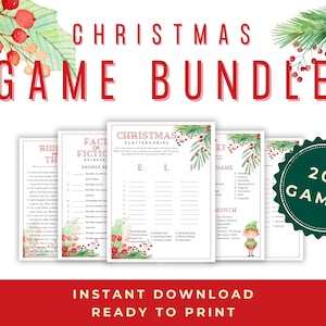 22 Christmas Games MEGA BUNDLE, Christmas Games Bundle, Printable Christmas Party, Classy Christmas Games, Fun Christmas Party Games