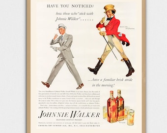 VINTAGE SCOTCH WHISKY Ad, 1930s Liquor Ad, Kitchen Print, Retro Bar Poster, Bourbon Room Decor, Classy Bar Decor