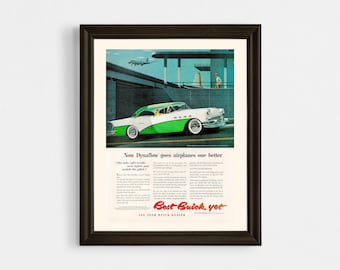 RETRO CAR AD Poster, Mid-Century Modern Car Print, Man Cave Decor, Nostalgic Decor, Retro Marketing Poster, Americana Car Ad