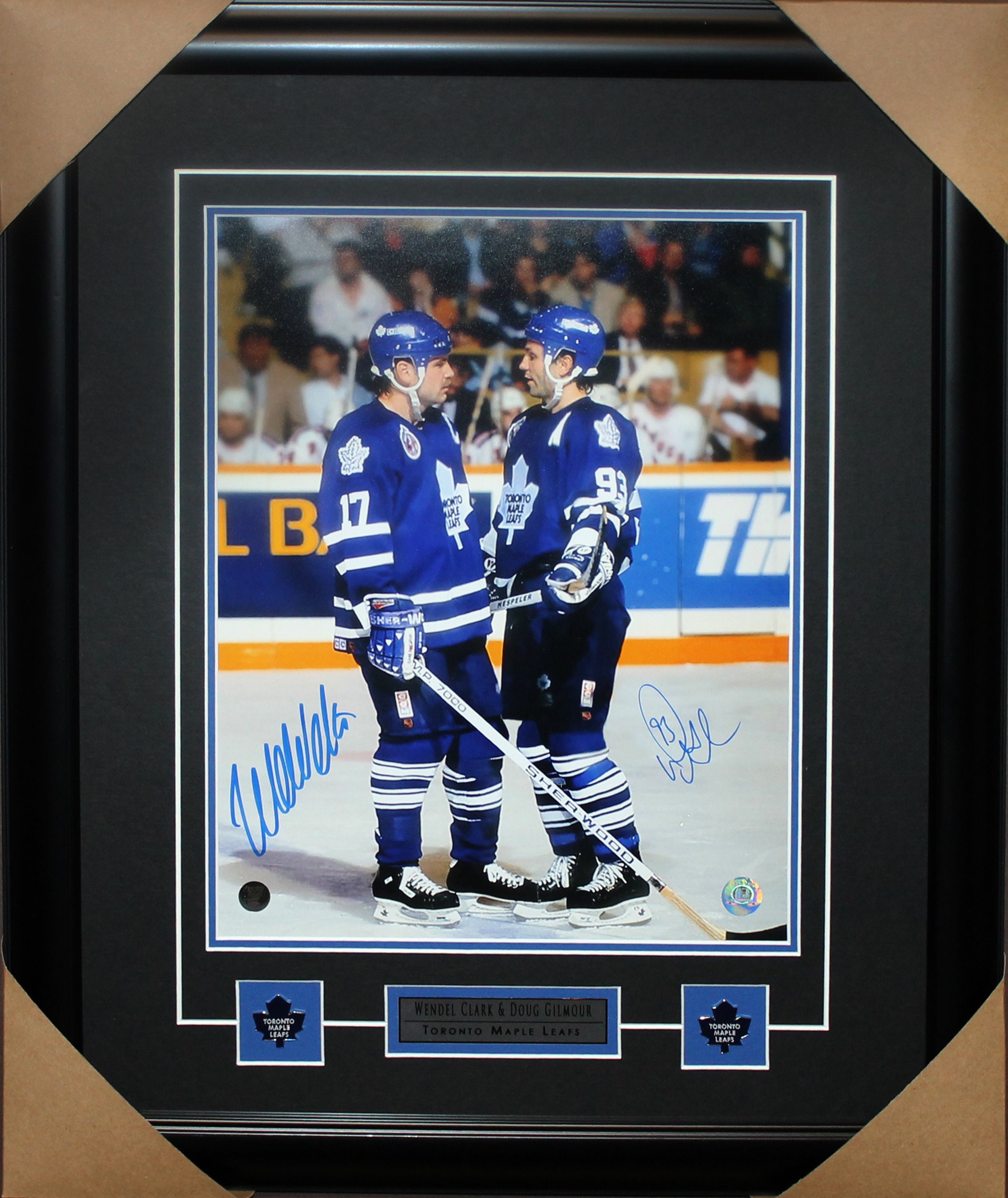 Wendel Clark Toronto Maple Leafs 2 Card Hockey Memorabilia Collector Frame  