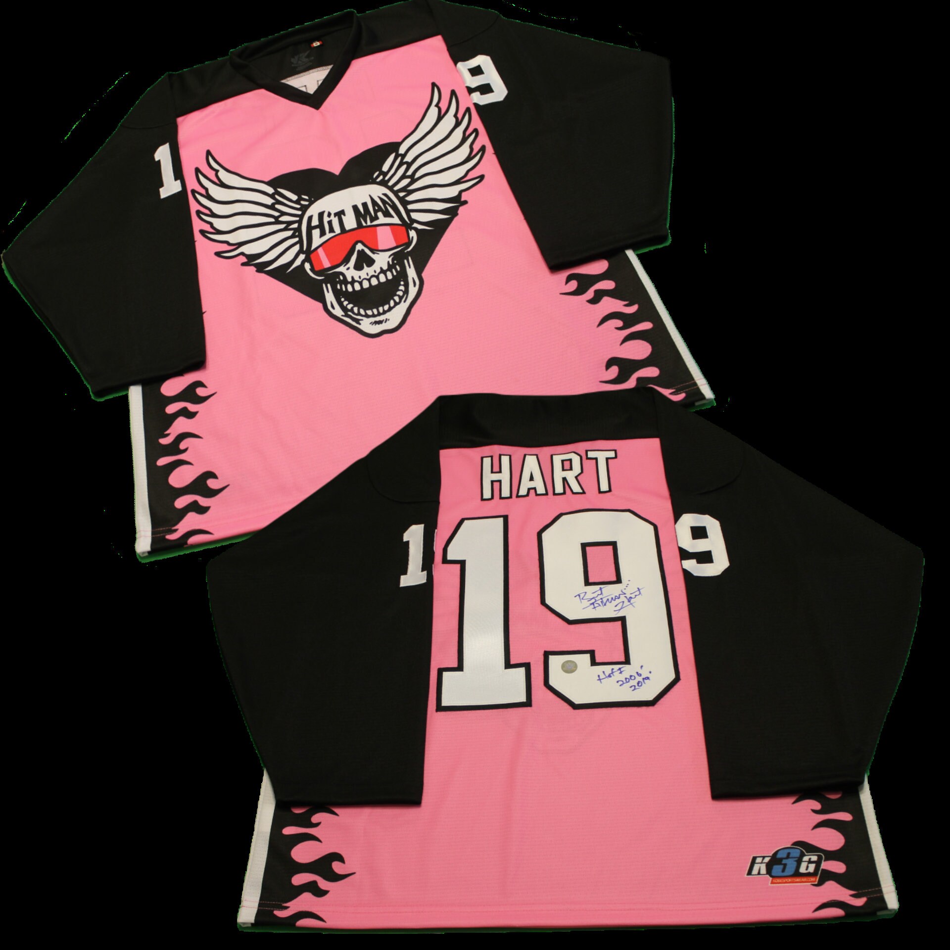 Bret Hart Signed WWE Calgary Hitmen Jersey (SI COA)