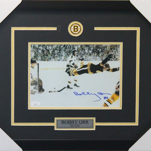 Bobby Orr Autographed and Framed Black Bruins CCM Jersey