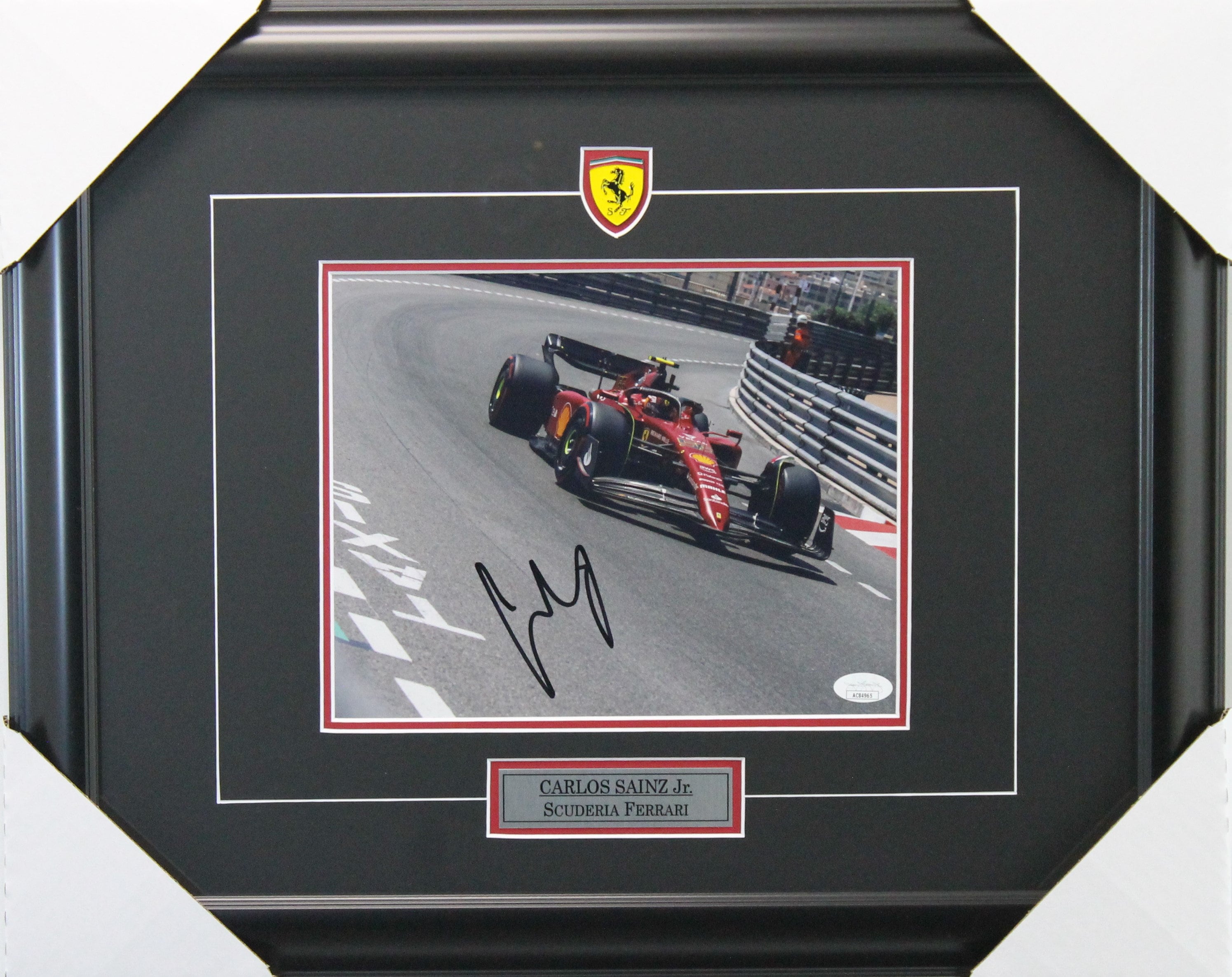 Carlos Sainz Jr Signed Autograph Ferrari Formula One 8x10 Framed