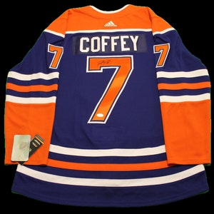 Paul Coffey Autographed Blue Edmonton Oilers Jersey at 's