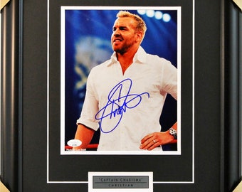 Christian signed autograph WWE WWF AEW Wrestling 8x10 framed