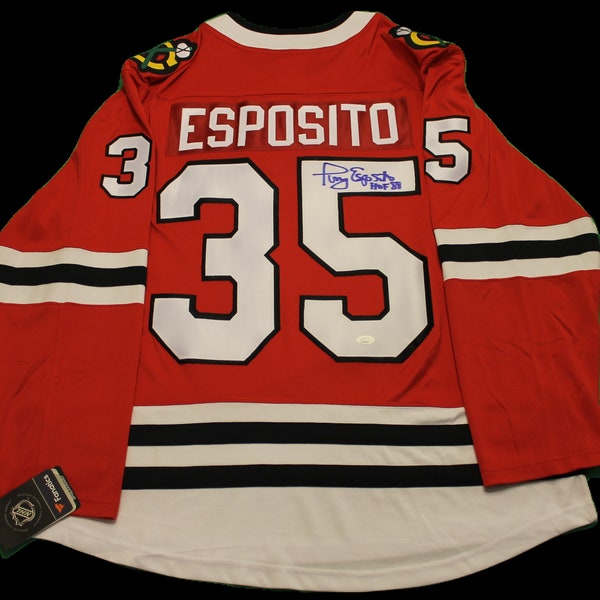 Tony Esposito signed autograph Chicago Blackhawks jersey