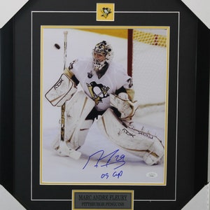 Marc-Andre Fleury Autographed Pittsburgh Penguins Jersey w/09 CUP