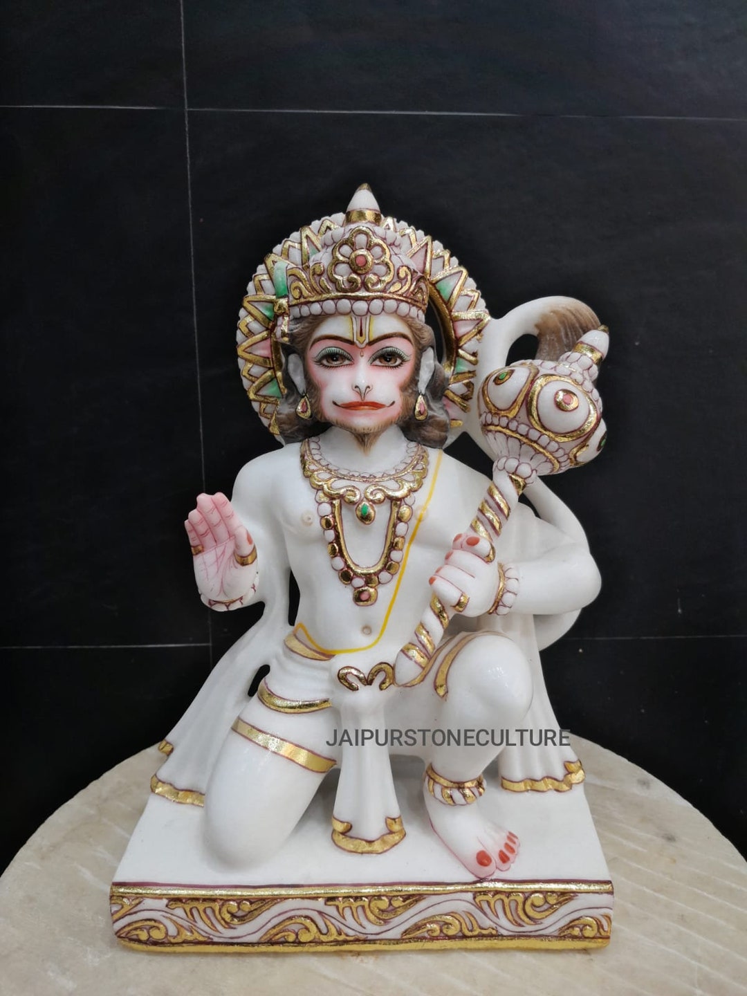 Marble Hanuman Statue Hanuman Marble Murti for Home Temple Etsy