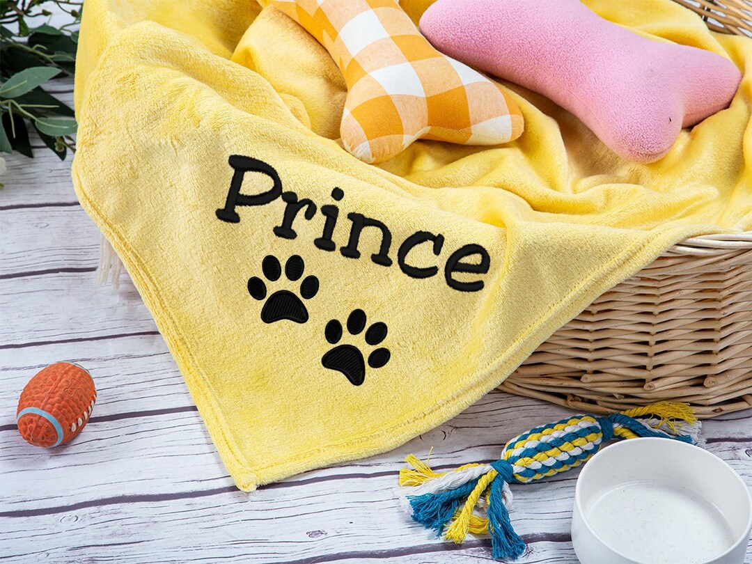 Personalized Dog Blanket Custom Pet Dog Blanket Embroidered Etsy