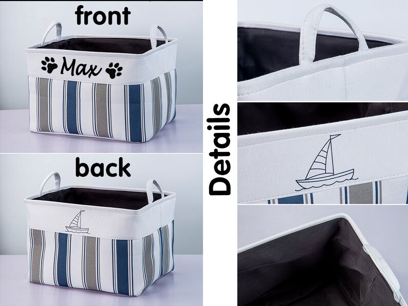 Personalized Dog Toy Basket Custom Dog Toy Storage Burlap Etsy