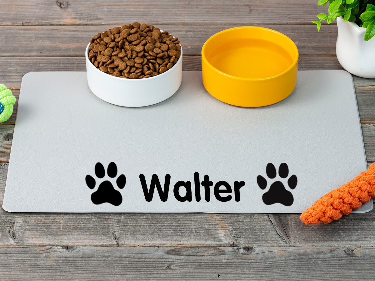 Buy DogBuddy Dog Food Mat - Waterproof Dog Bowl Mat, Silicone Dog Mat for  Food and Water, Pet Food Mat with Edges, Nonslip Dog Feeding Mat, Dog Food  Mats for Floors(Large, Dove)