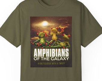 Amphibians of the Galaxy T-Shirt, Funny Retro Frog Graphic Tee