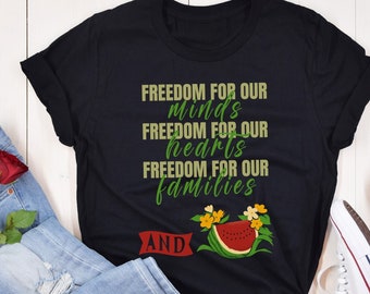 Palestine Watermelon T-Shirt, Freedom Design, Human Rights Shirt