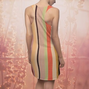 Sandy Stripey&#39;s Women&#39;s Sleeveless Dress with vintage sand washed look, minimalistic summer dress, perfect summer outfit, dress lover gift