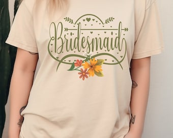 Bridesmaid Comfort Colors T-Shirt, Retro Brautparty, Bachelorette Shirt