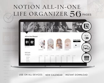 All-In-One Notion Life Planner | Ultimate Template (Digital Download)