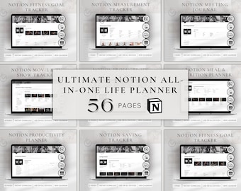 Notion All-In-One Lebensplaner | Digitales Template (56 Seiten)