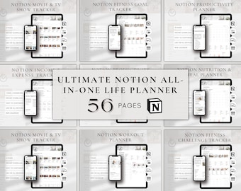 Notion Life Agenda | Modèle tout-en-un ultime (téléchargement numérique)
