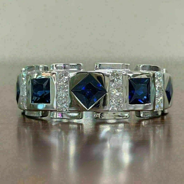 Blue Engagement Ring Etsy